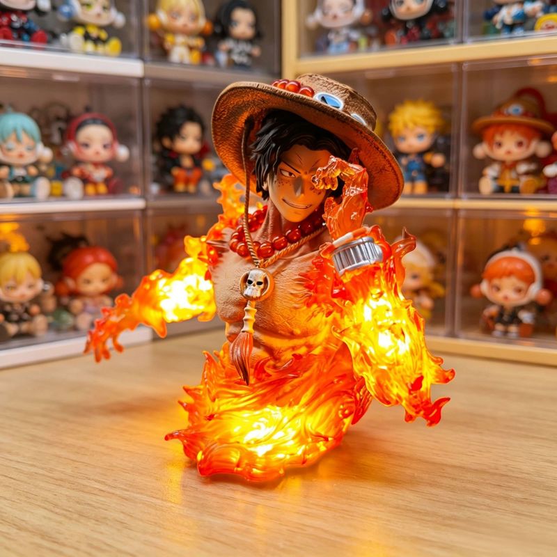 Lighting Home Decor Products - One Piece Portgas D Ace Bust