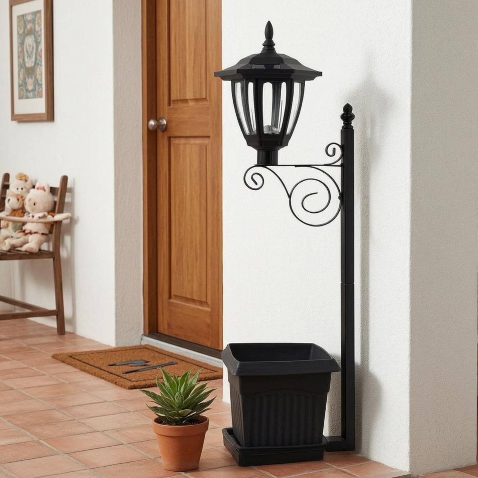 Solar Flower Pot Light Wrought - đánh giá và giá Lighting Design Decor