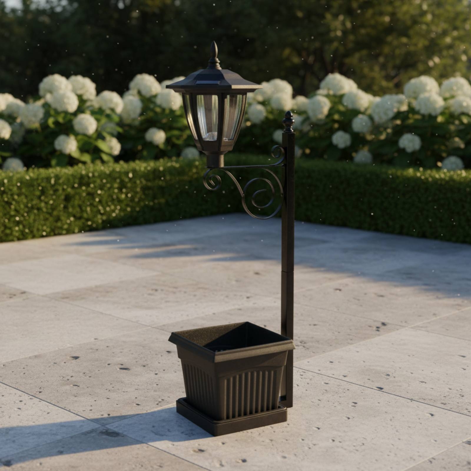 Solar Flower Pot Light Wrought - đánh giá và giá Lighting Design Decor