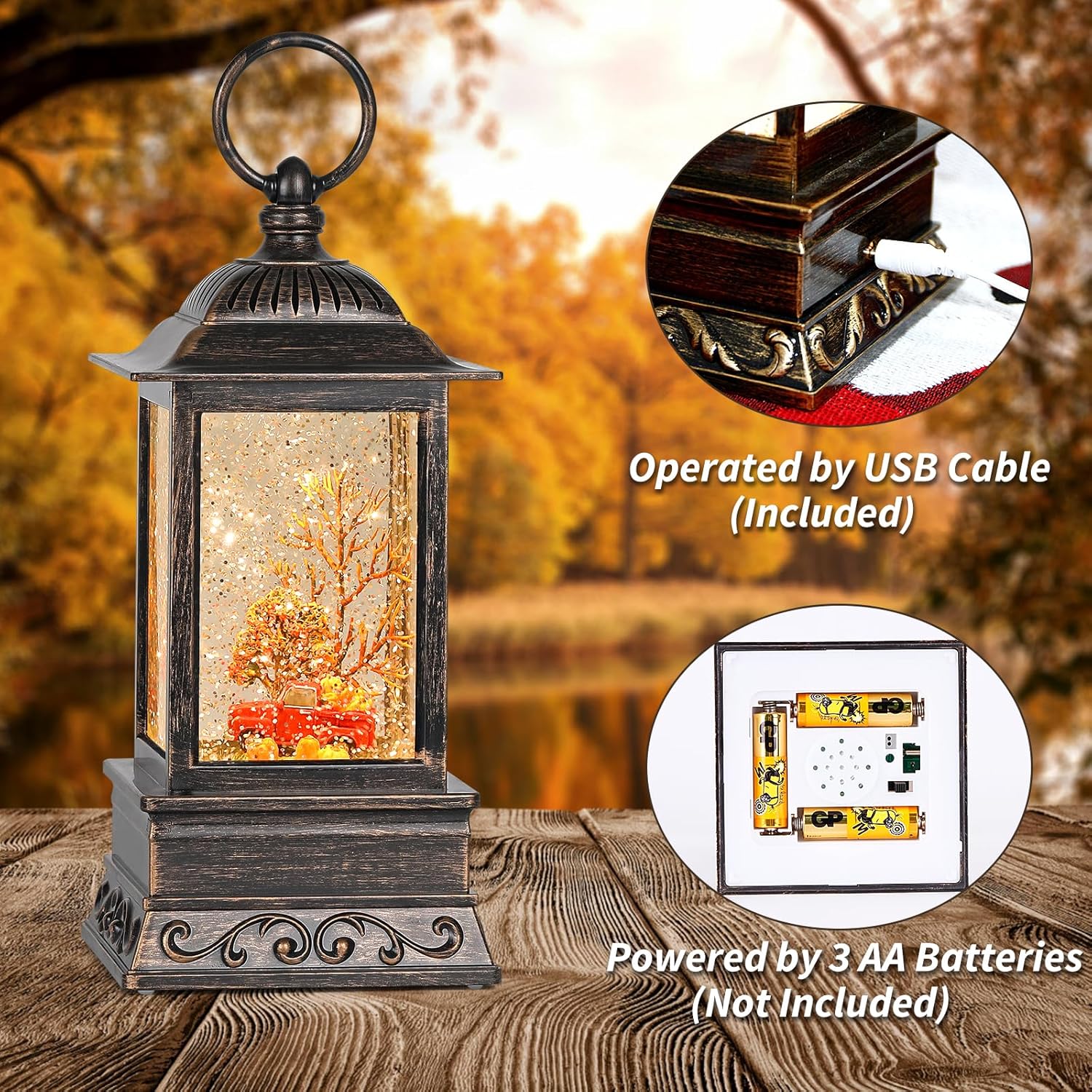 Fall Snow Globe Decorations, G - đánh giá và giá Lighting Home Decor Products