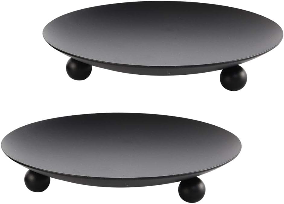 Set of 2 Black Iron Candle Pla - đánh giá và giá Lighting Home Decor Products