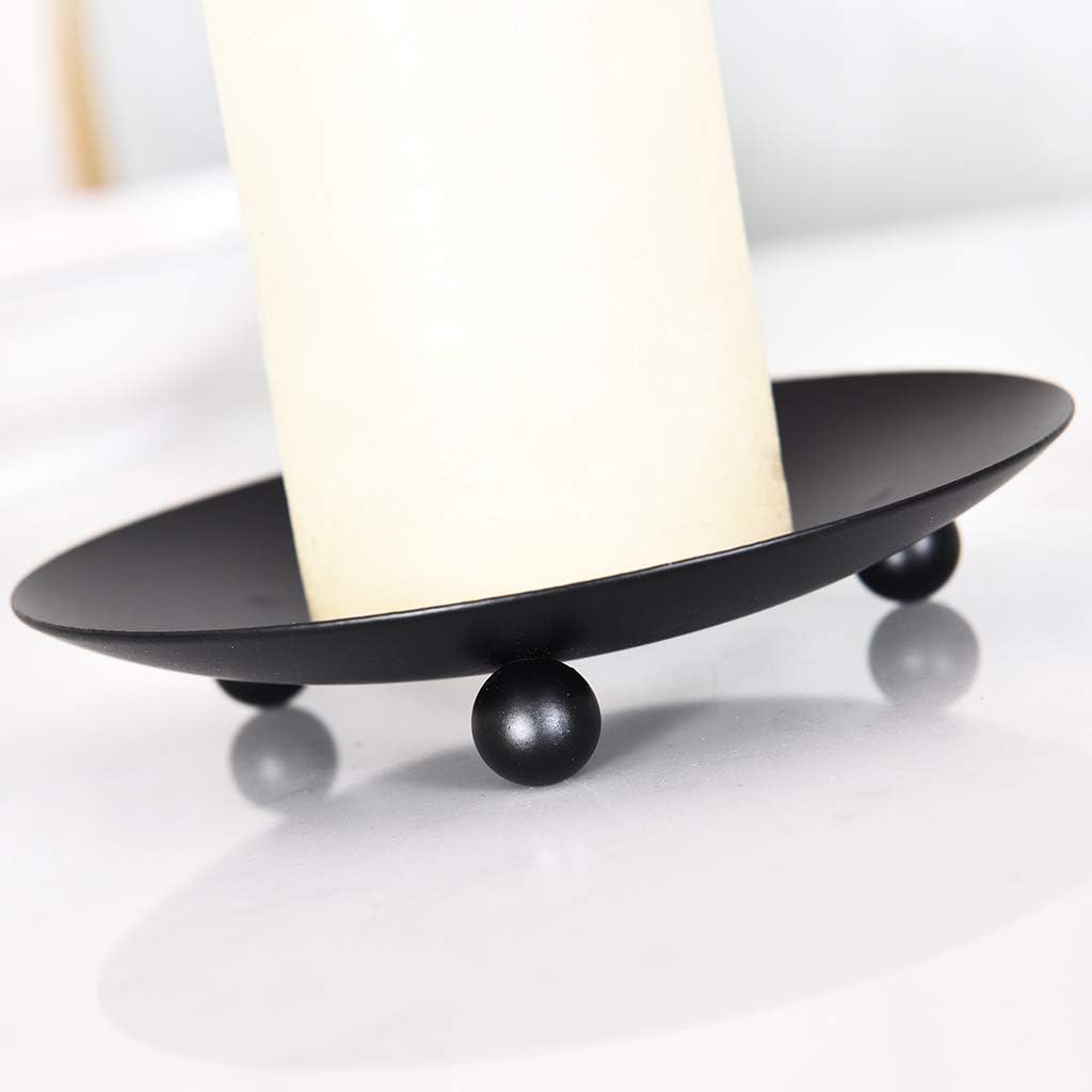Set of 2 Black Iron Candle Pla - đánh giá và giá Lighting Home Decor Products