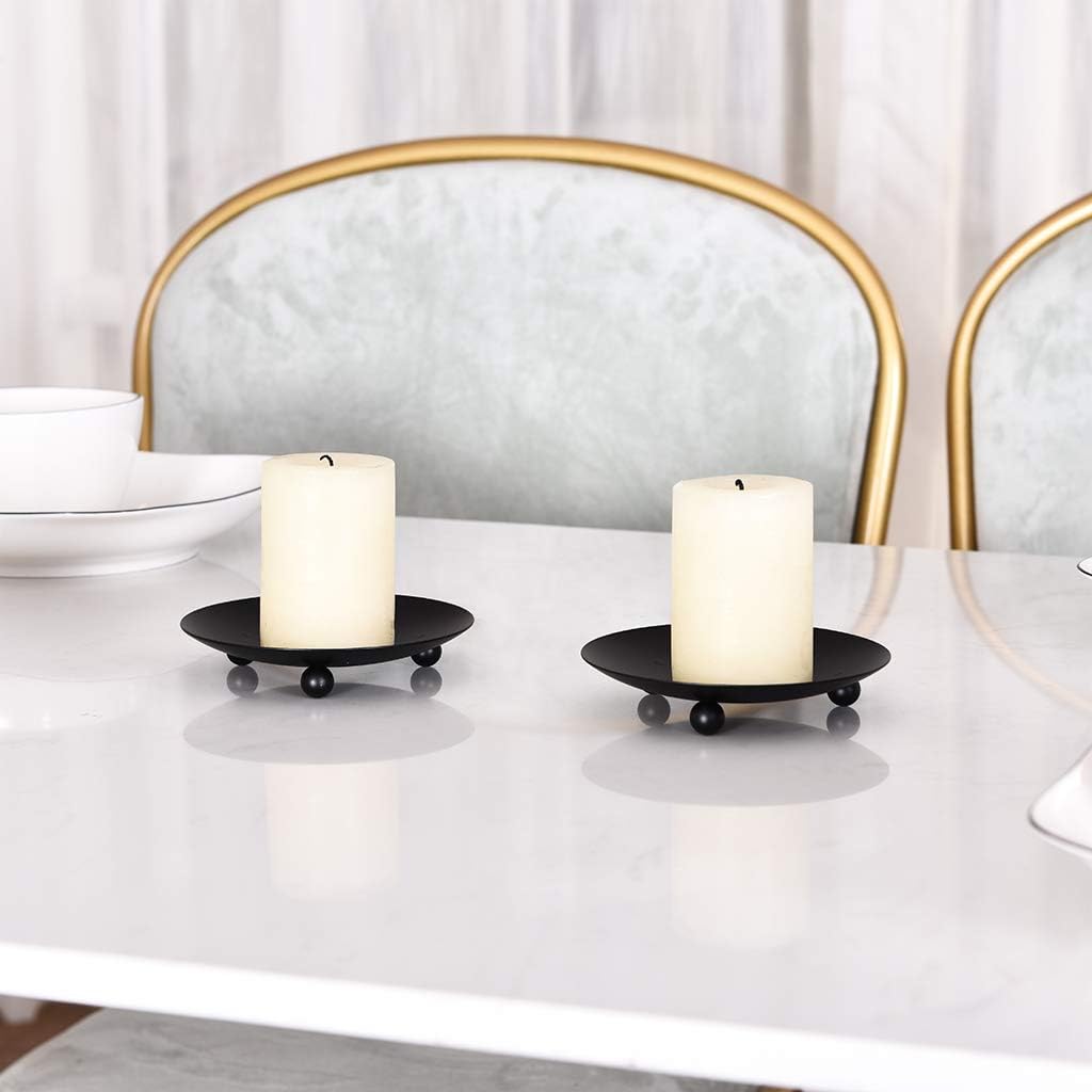 Set of 2 Black Iron Candle Pla - đánh giá và giá Lighting Home Decor Products