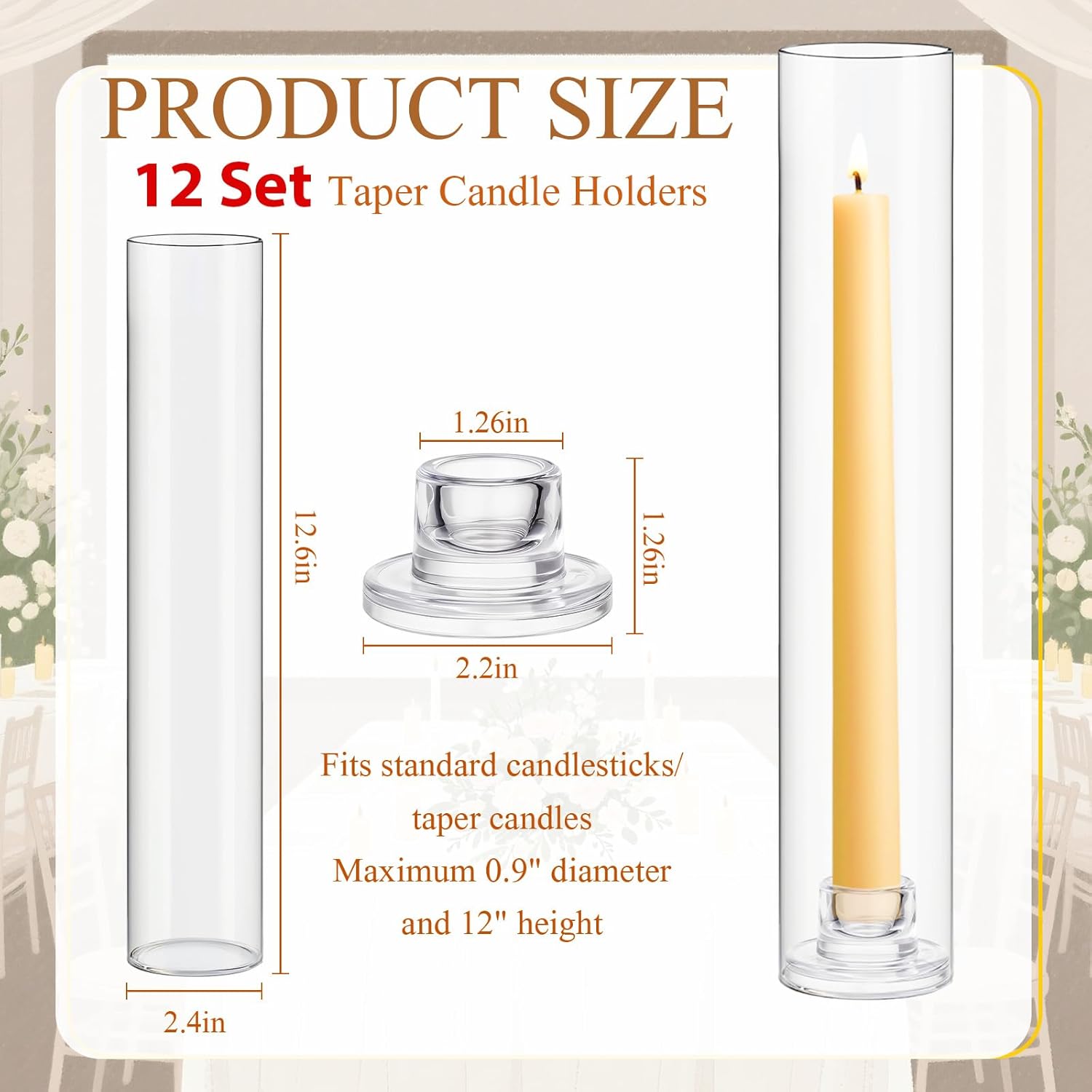 12 Set Glass Candle Holders fo - đánh giá và giá Candle Holder Set