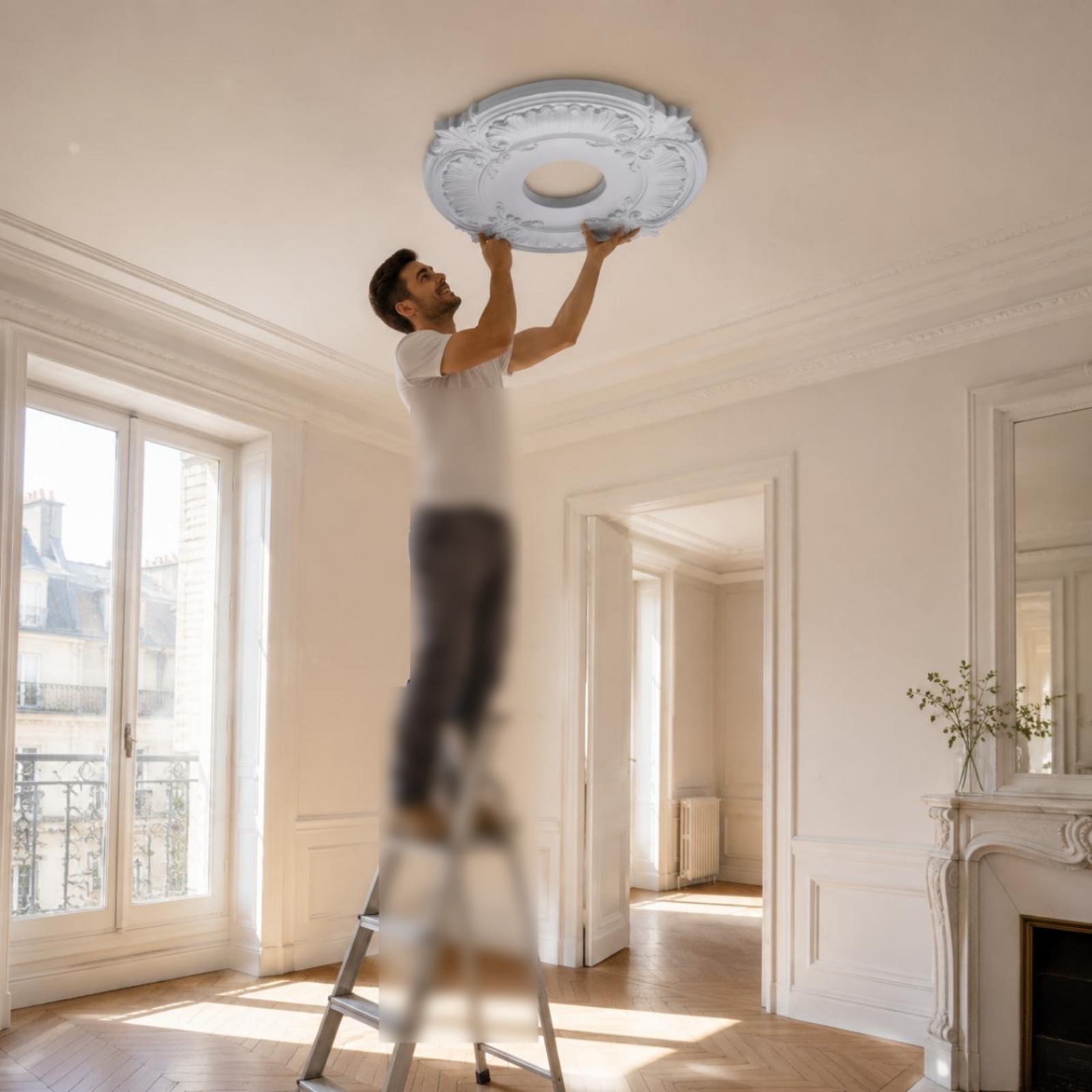 Round PU Ceiling Medallion Scr - đánh giá và giá Lighting Design Decor