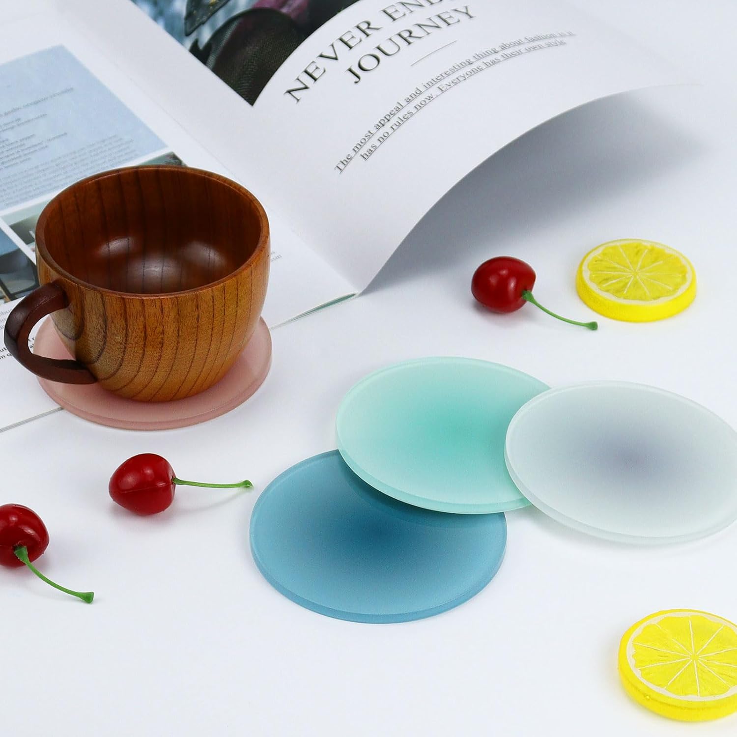 Drink Coasters Set of 4, Light - đánh giá và giá Lighting Home Decor Products