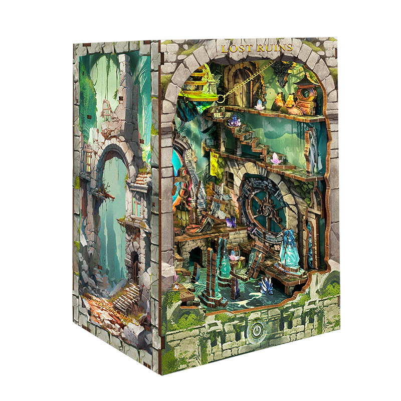 DIY Book Nook Lost Ruins Woode - đánh giá và giá Lighting Home Decor Products
