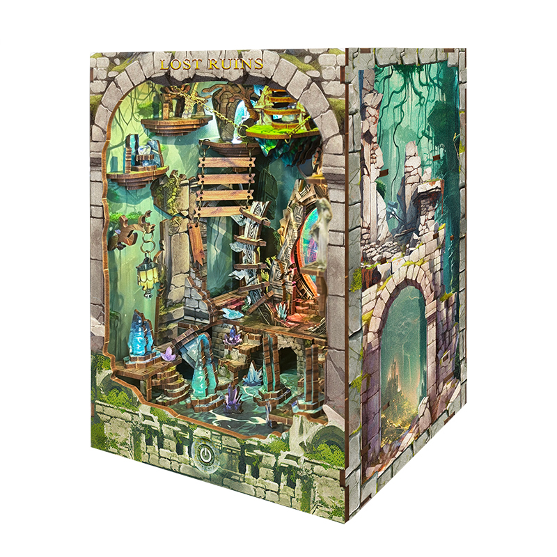 DIY Book Nook Lost Ruins Woode - đánh giá và giá Lighting Home Decor Products