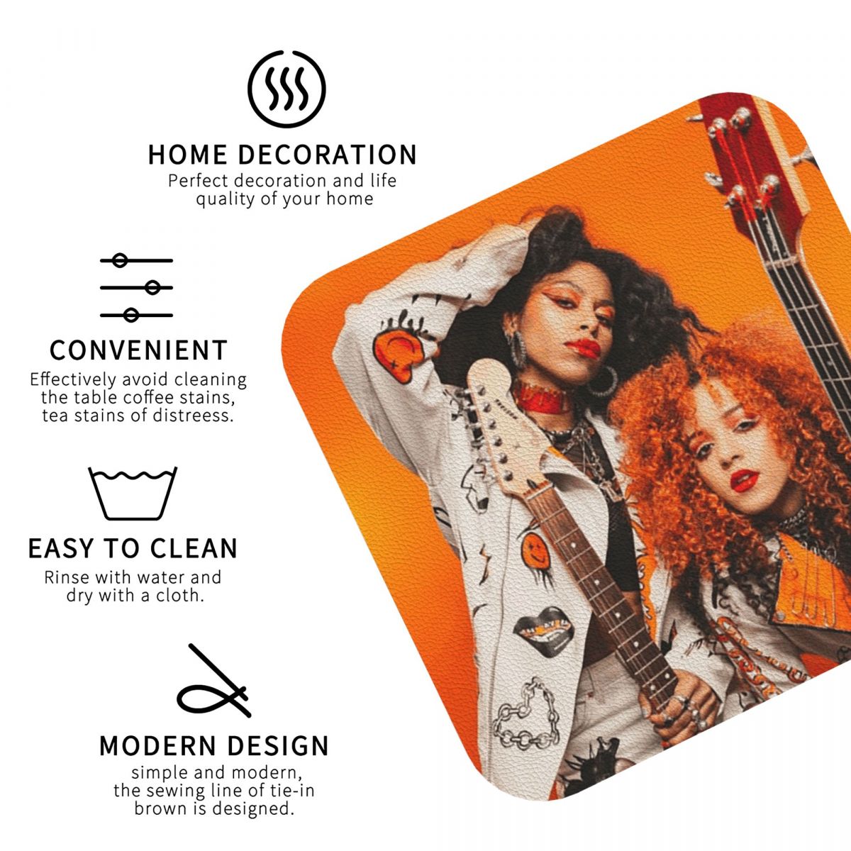 Nova Twins Coasters PVC Leathe - đánh giá và giá Nova Decor & Lighting Juletrelys
