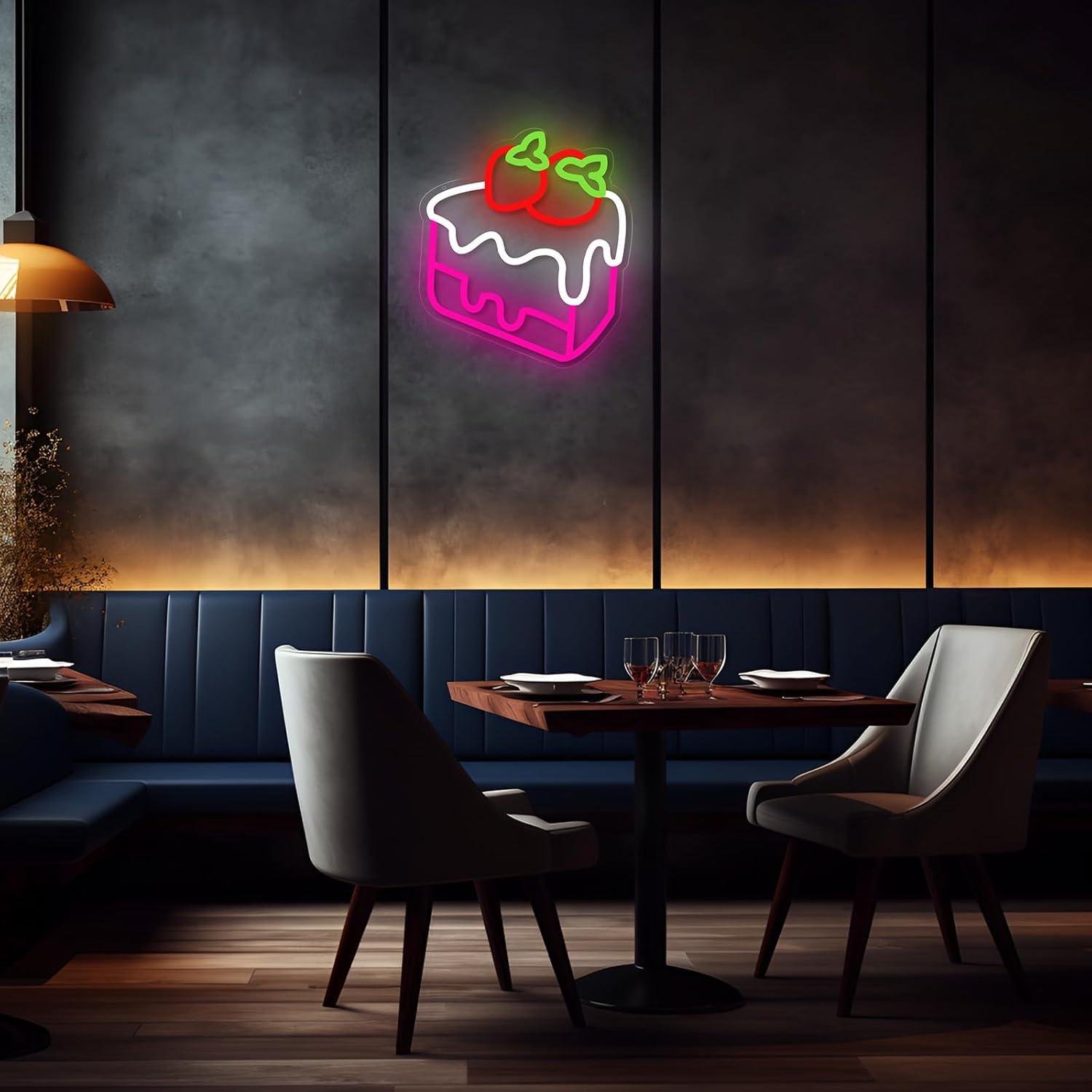 Strawberry Cake Neon Sign Frui - đánh giá và giá Lighting Decoration For Home