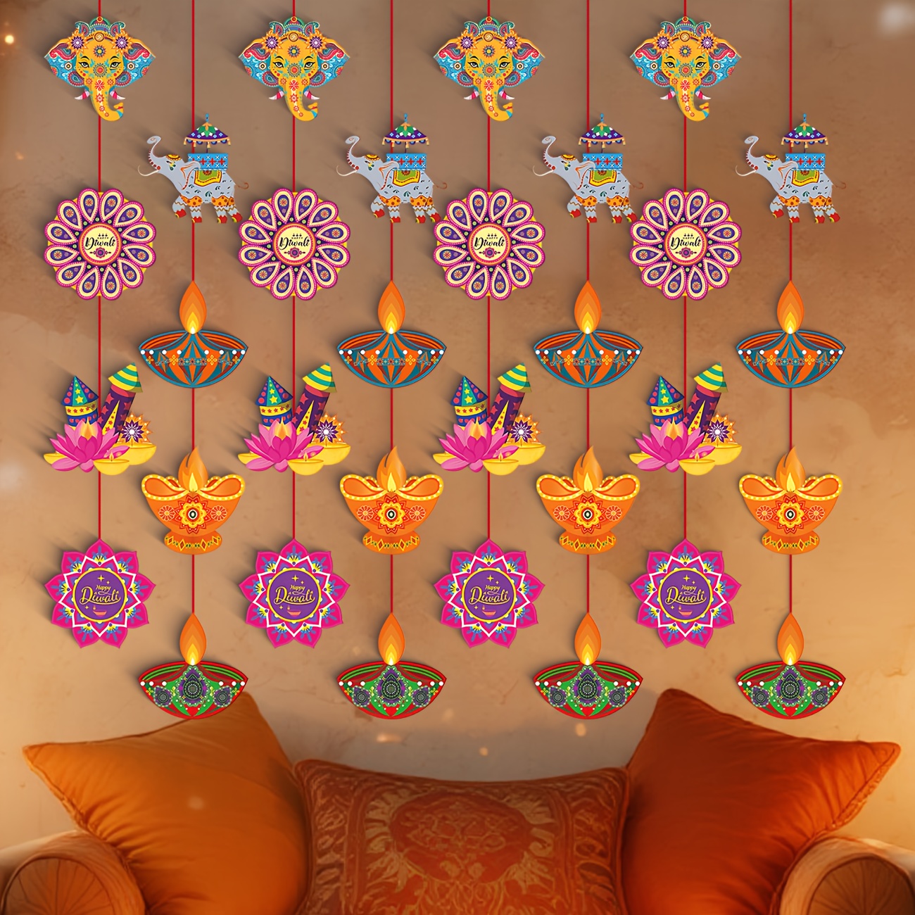 Happy Diwali Hanging Decoratio - đánh giá và giá Lighting Decoration For Diwali