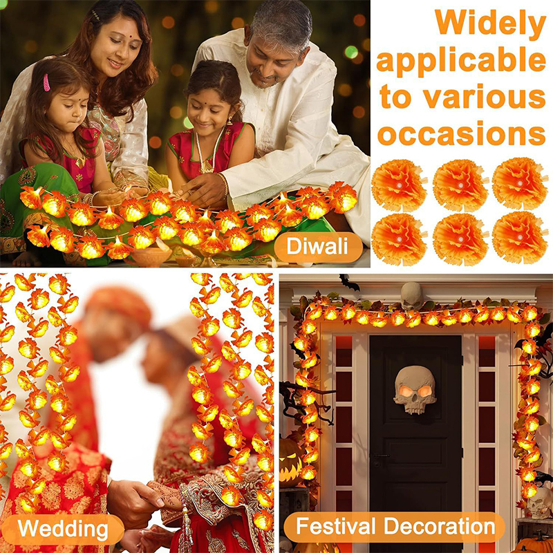 Mexican Marigold Artificial Fl - đánh giá và giá Lighting Decoration For Diwali