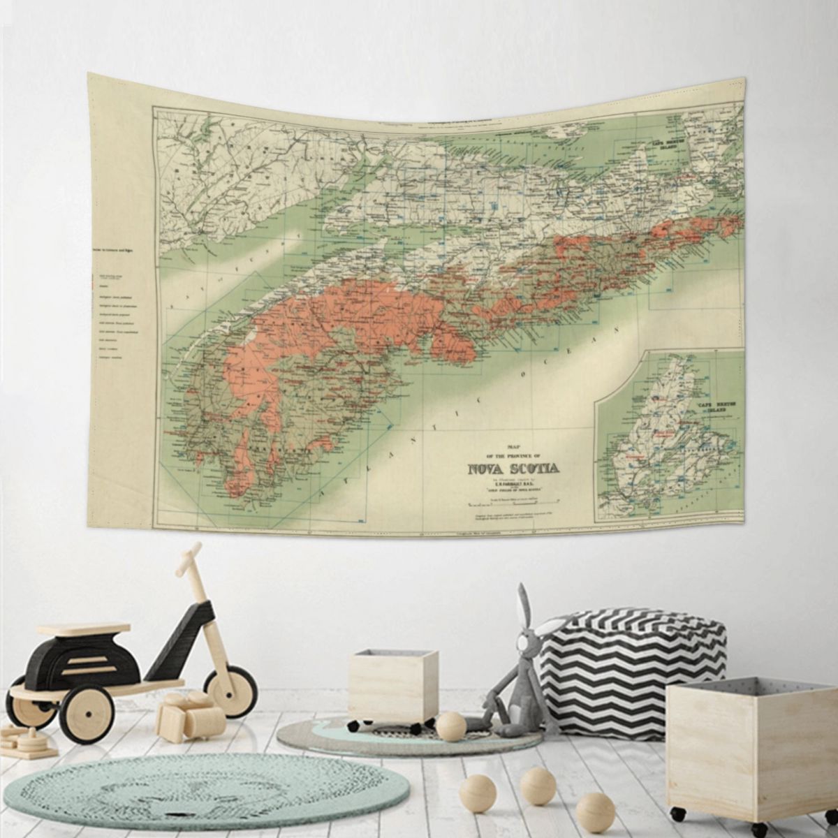 Vintage Geological Map of Nova - đánh giá và giá Nova Decor & Lighting Juletrelys