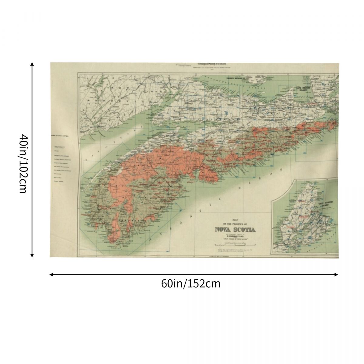 Vintage Geological Map of Nova - đánh giá và giá Nova Decor & Lighting Juletrelys