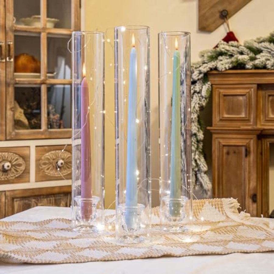 Hurricane Glass Candle Holders - đánh giá và giá Candle Holder Set