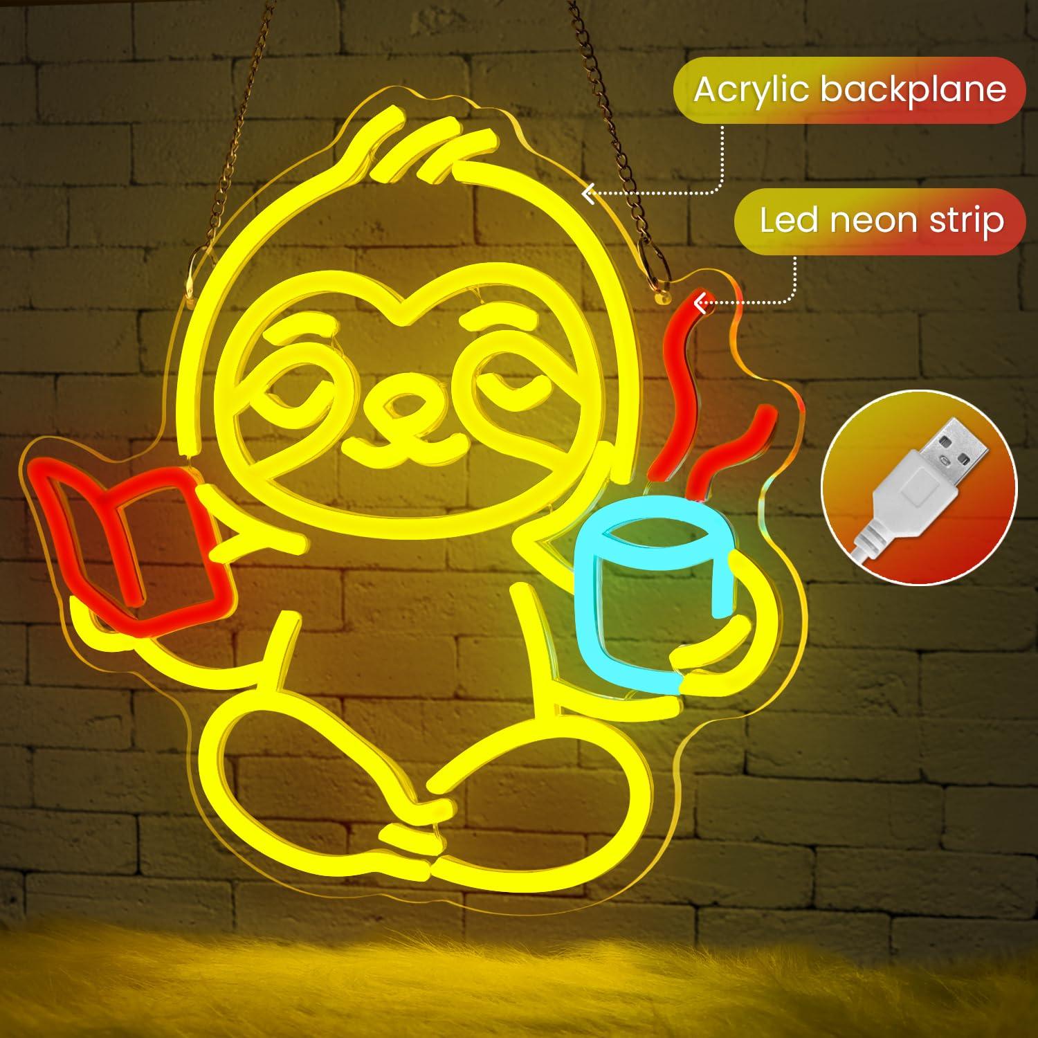 Sloth Neon Sign USB Dimmable L - đánh giá và giá Lighting Decoration For Home