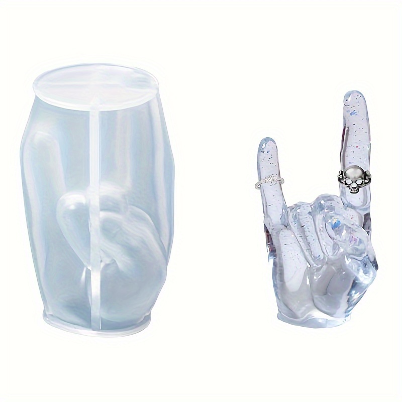 1pc Large Rock Gesture Silicon - đánh giá và giá Candle Holder Set