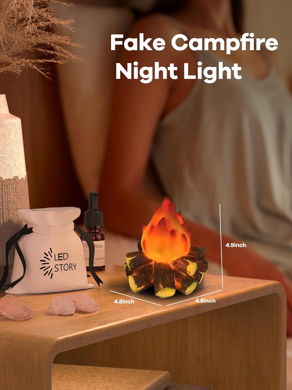 Fake Campfire Night Light, 3D  - đánh giá và giá Lighting Home Decor Products