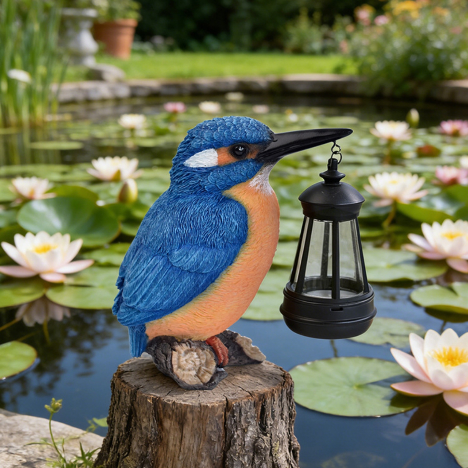 Solar Kingfisher Statue Resin  - đánh giá và giá Lighting Design Decor
