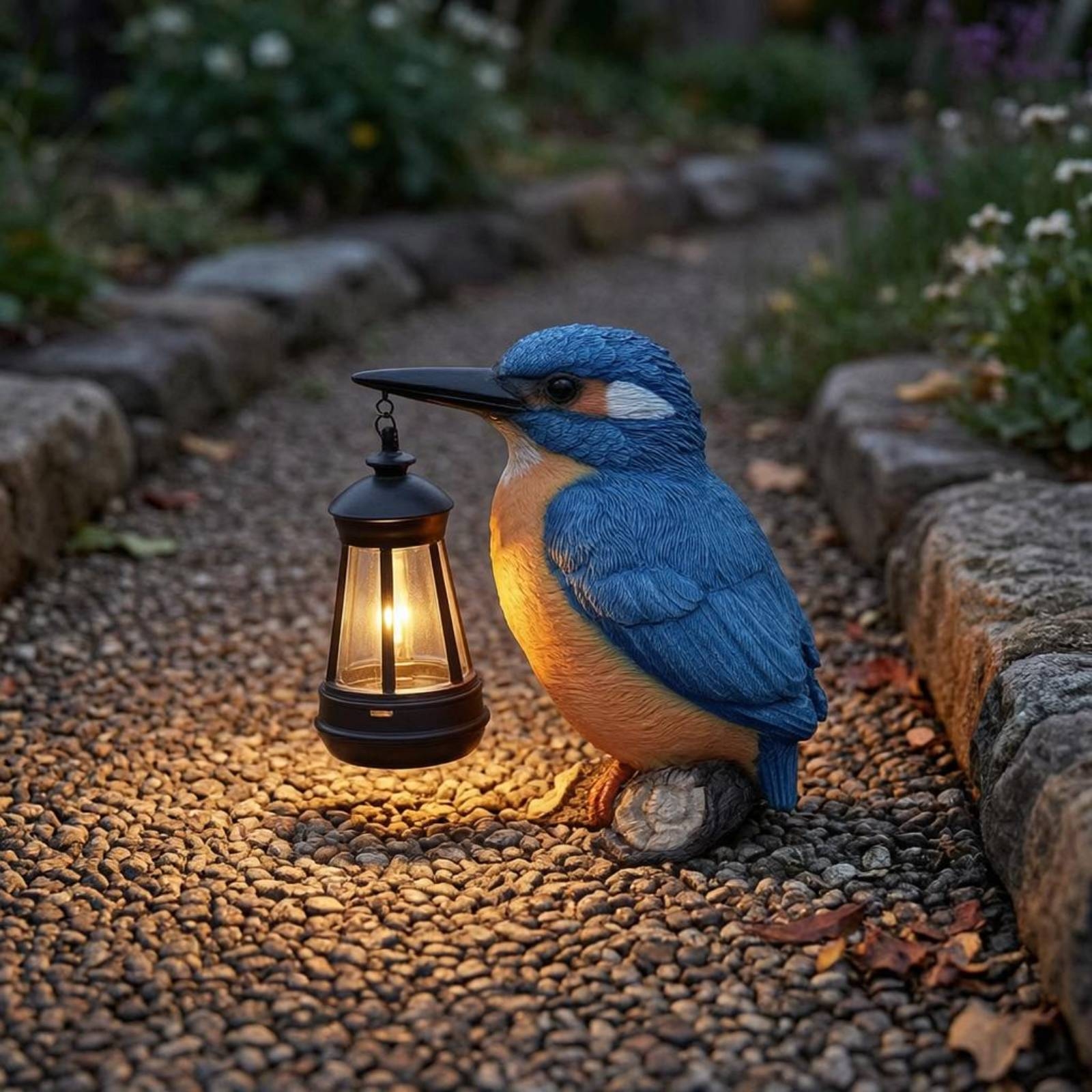 Solar Kingfisher Statue Resin  - đánh giá và giá Lighting Design Decor