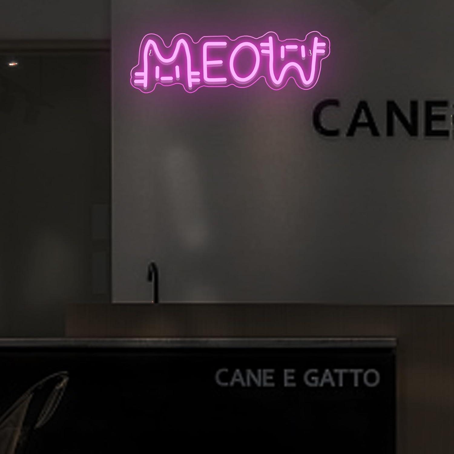 Meow Neon Sign Cat USB Powered - đánh giá và giá Lighting Decoration For Home