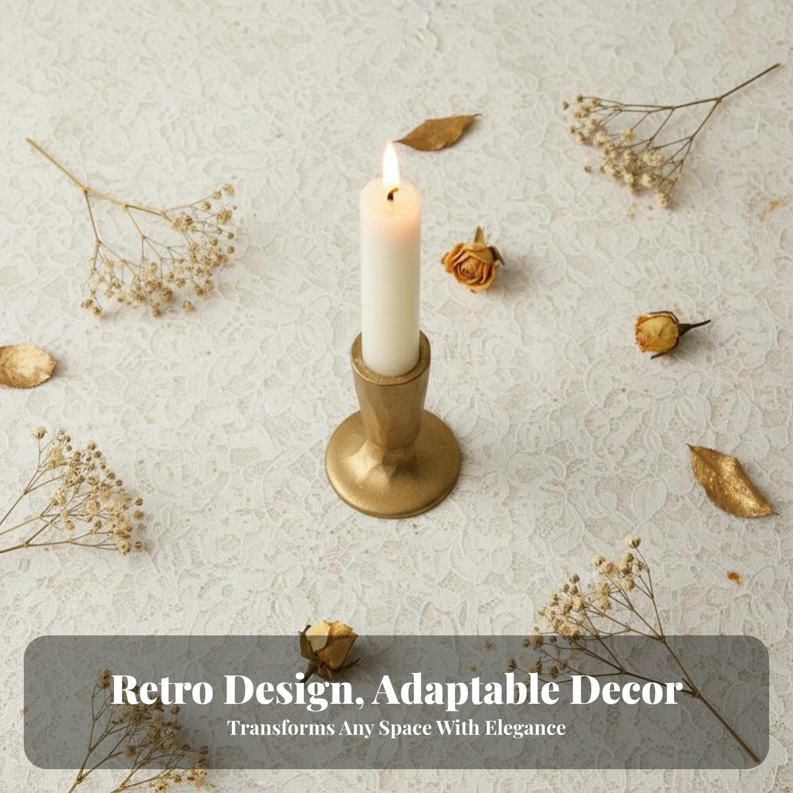 Gold Cast Iron Candle Holder,  - đánh giá và giá Lighting Design Decor