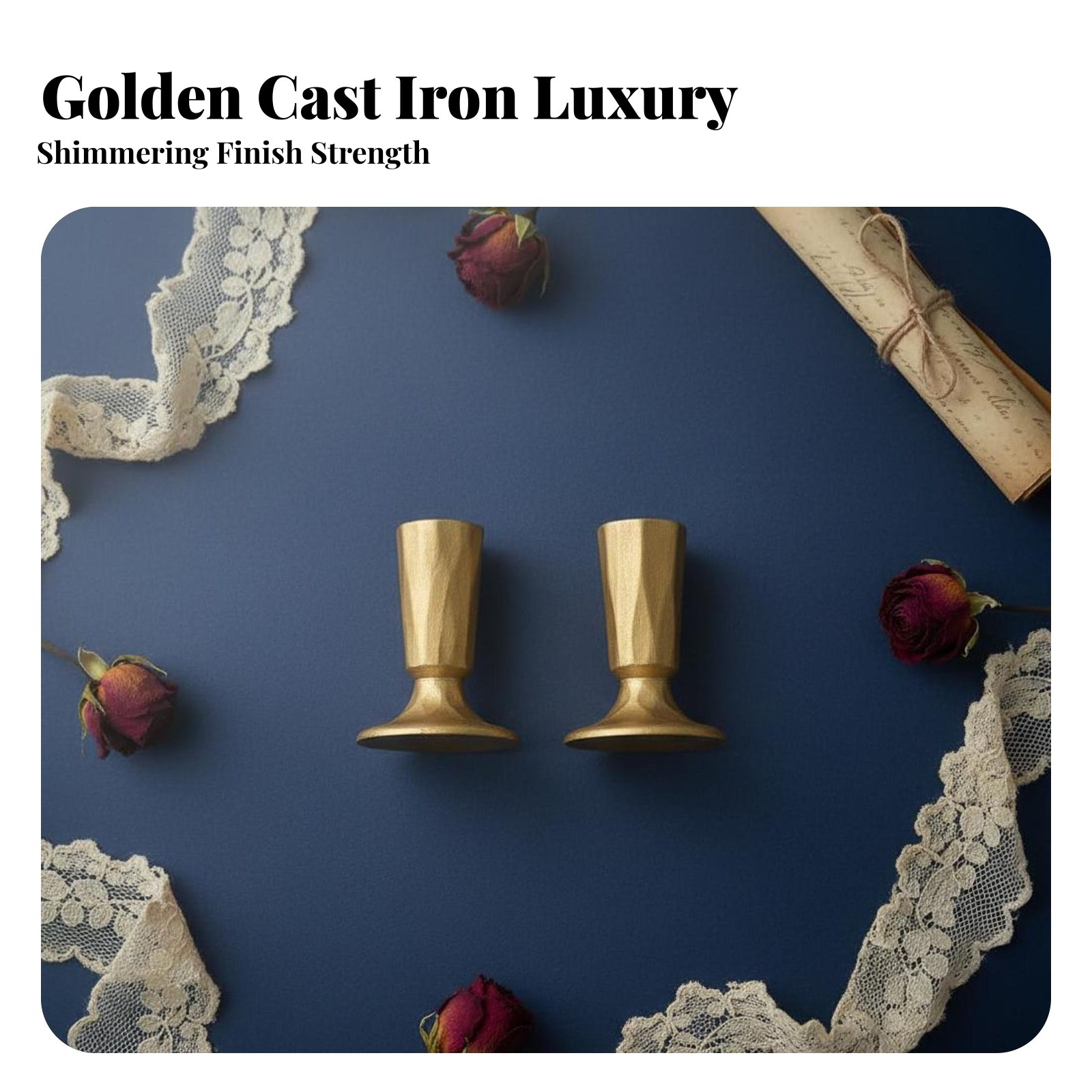 Gold Cast Iron Candle Holder,  - đánh giá và giá Lighting Design Decor