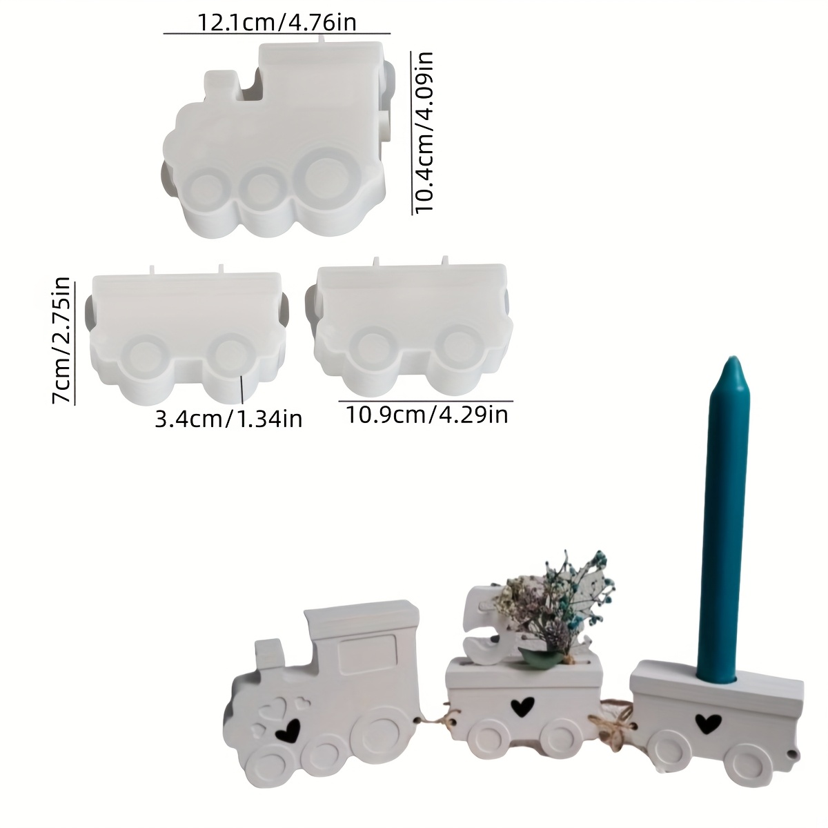 Train Set Resin Silicone Molds - đánh giá và giá Candle Holder Set