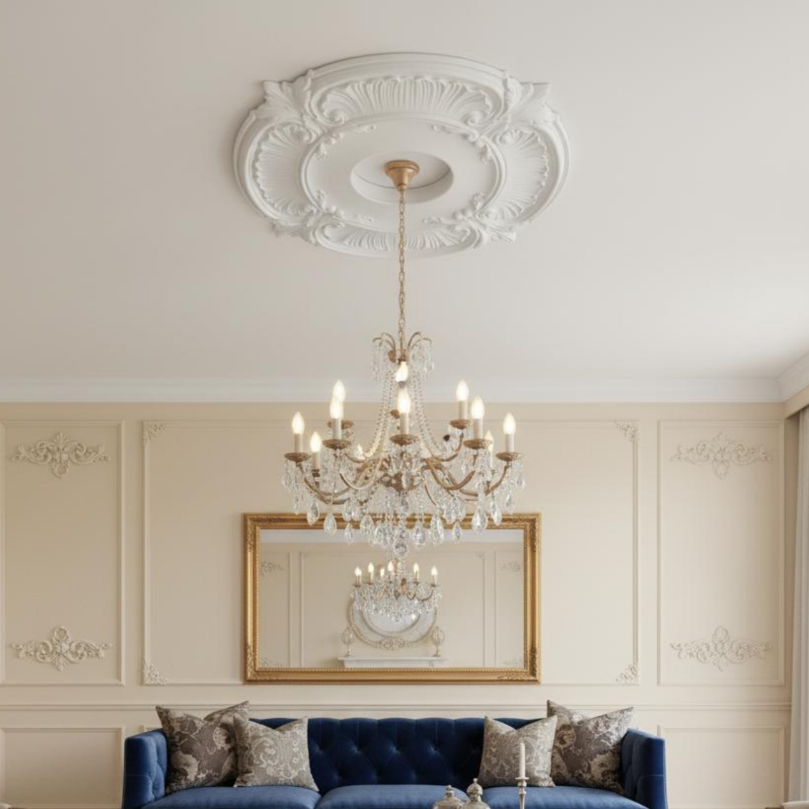 Round PU Ceiling Medallion Fre - đánh giá và giá Lighting Design Decor