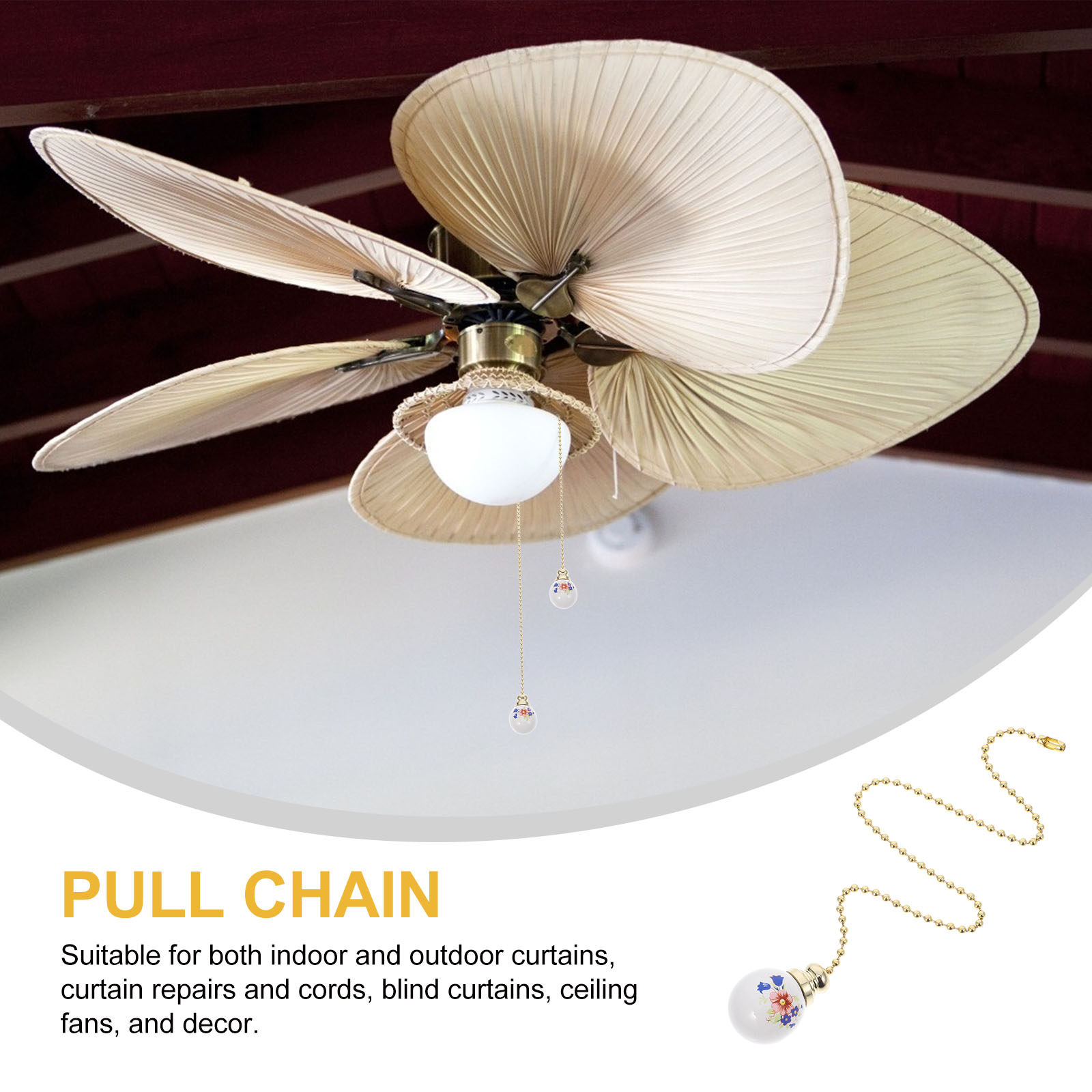 Vintage Floral Beaded Pull Cha - đánh giá và giá Decor Lighting Fixtures