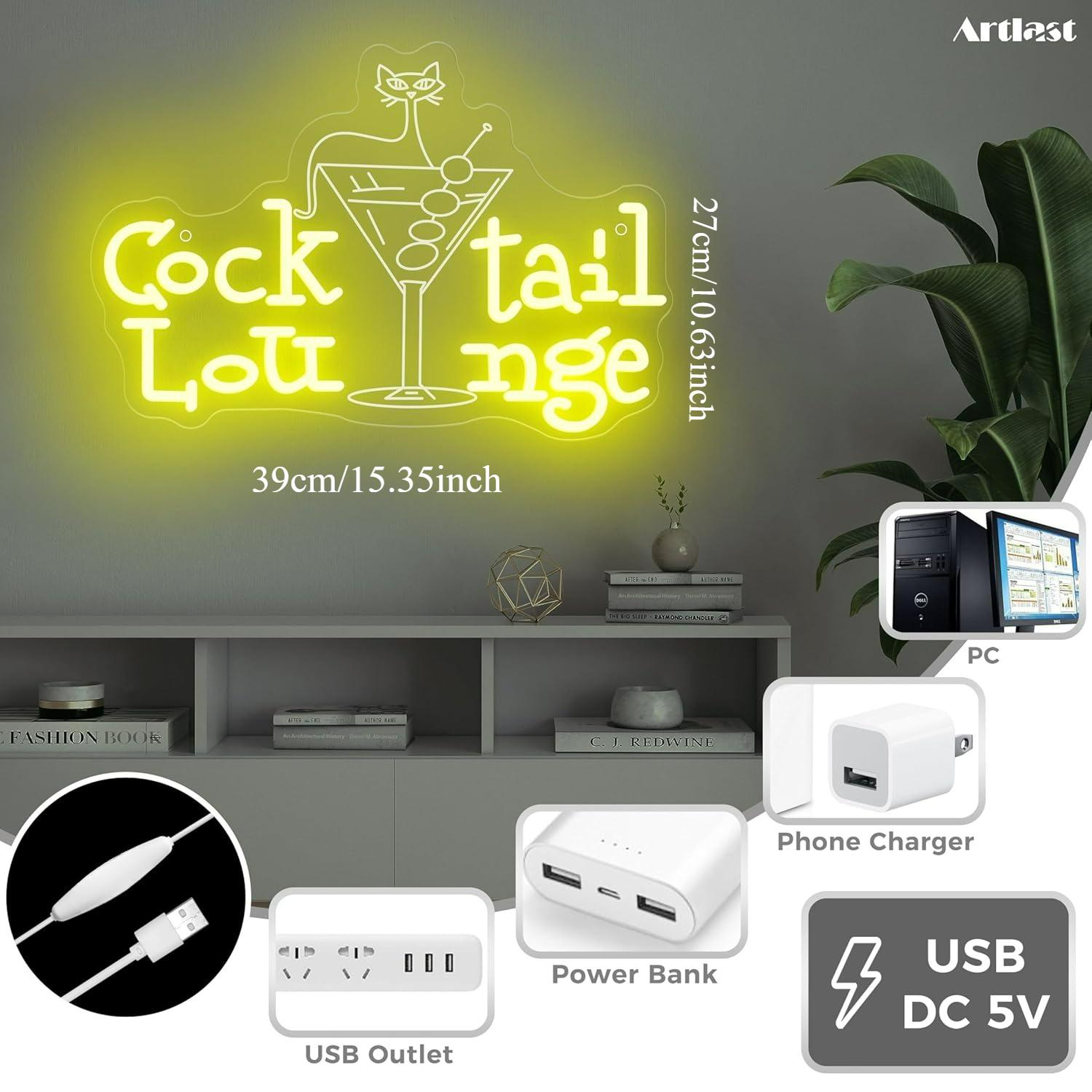 Cocktail Lounge Neon Sign Dimm - đánh giá và giá Lighting Decoration For Home