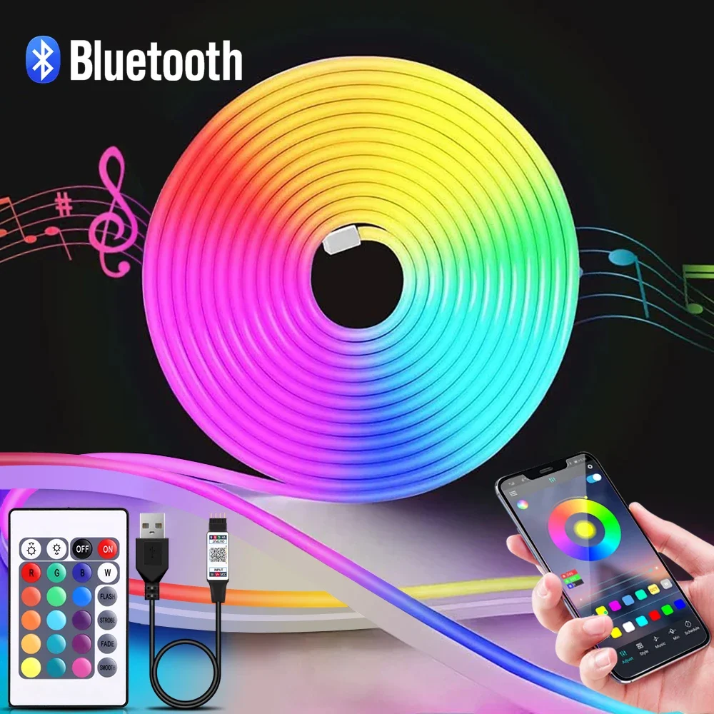 1-5m RGB LED Neon Strip Light  - đánh giá và giá Lighting Decoration For Home